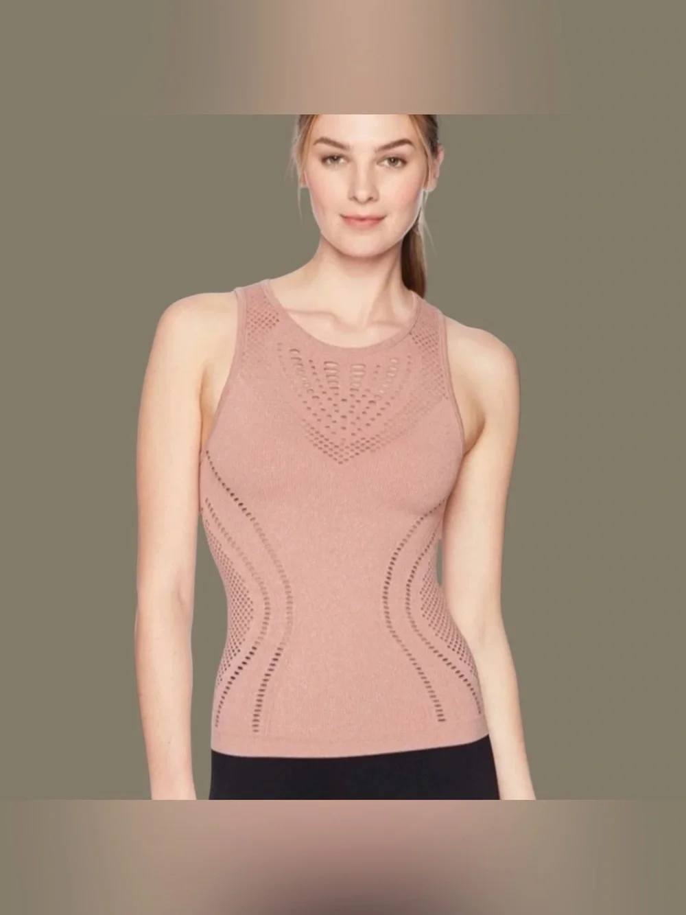 Alo Yoga Lark Seamless Tank Pale Mauve Small